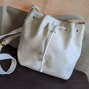 J.Crew taupe drawstring crossbody bag